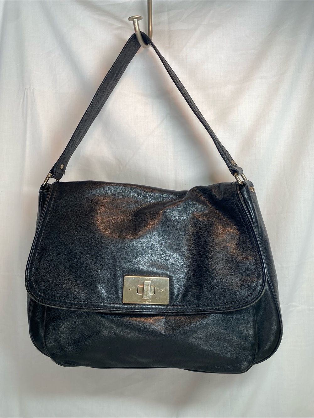 kate spade Black Leather Shoulder Bag Irving Place Nicoline